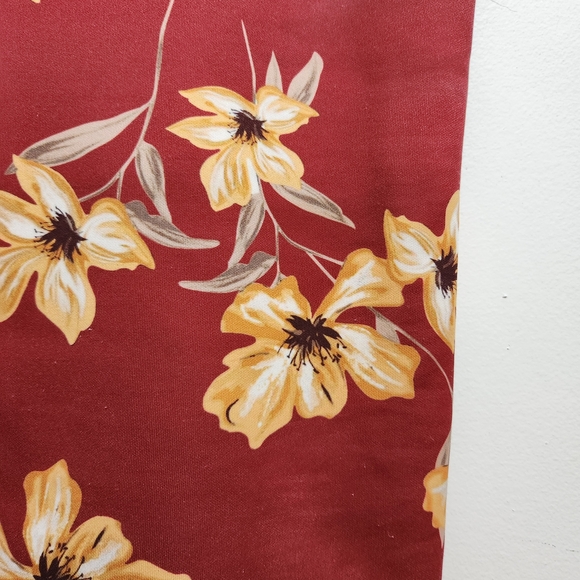 Floral Spaghetti Strap Top - Red and Yellow - Picture 3 of 5